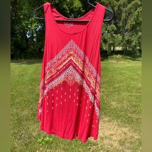 Boho Printed Tank by Mudd Sz L